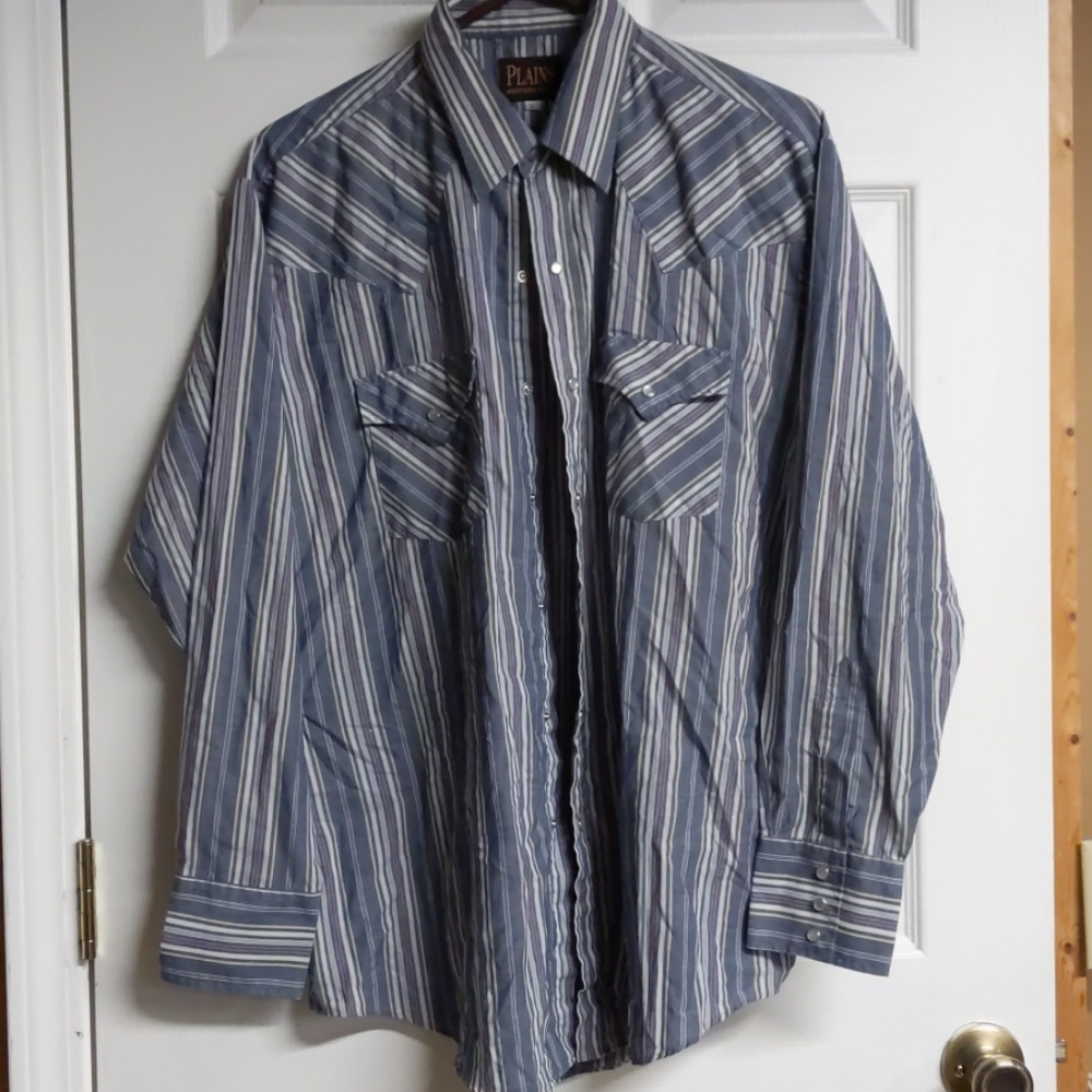 Vintage Striped Button Down Long Sleeve